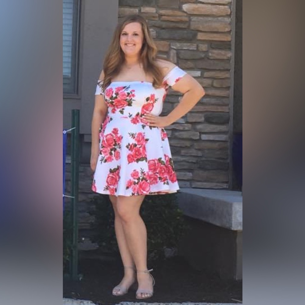 Off the shoulder floral dress